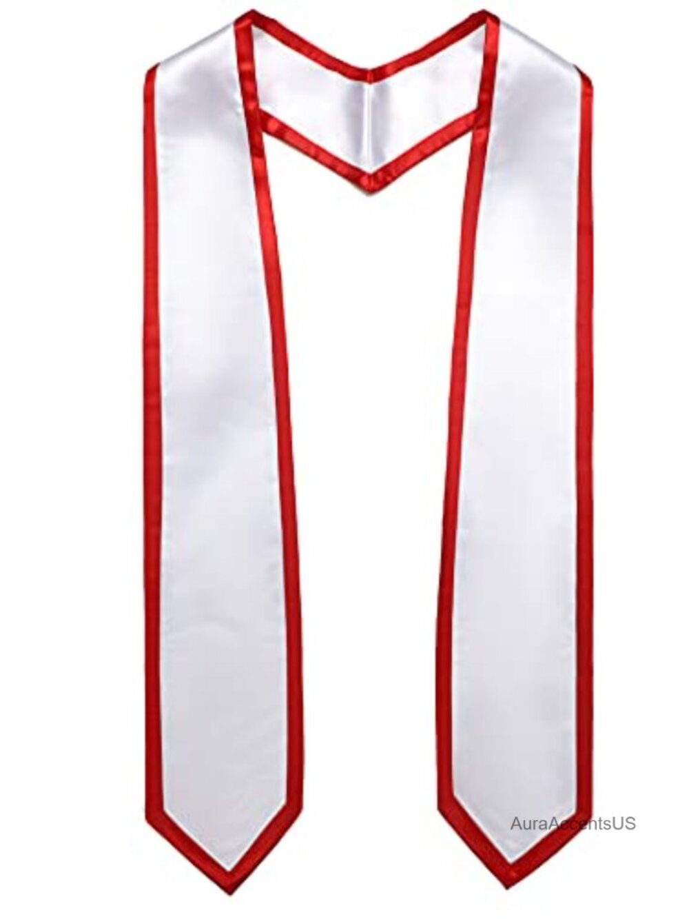 Graduation Stole Satin Polyester 72" Long Honor Stole with Trim